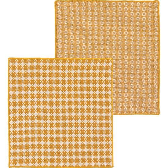 now designs Ochre Assorted Woven Dishcloths Set of 2
