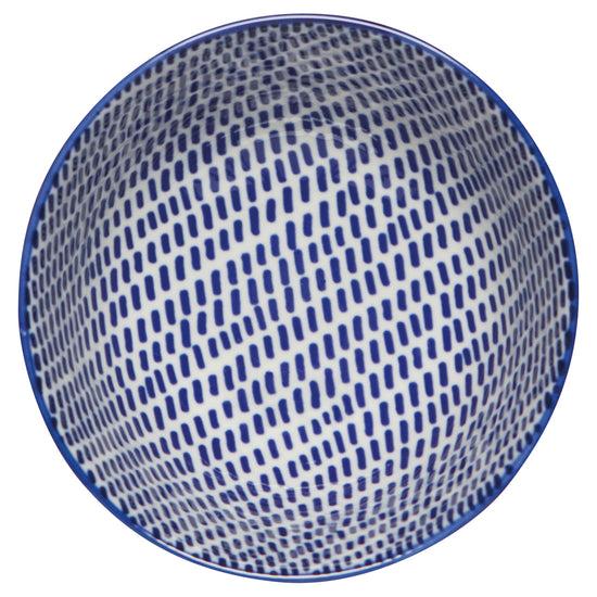 Now Designs Orange Blue Blossom Stamped Bowl 4 Inch