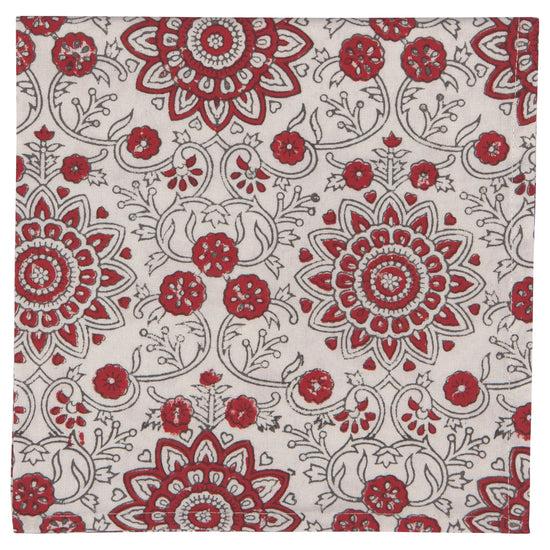 Now Designs Passion Flower Block Print Napkins Set Of 4