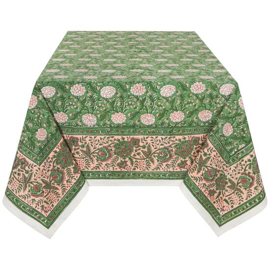 now designs Peony Block Print Tablecloth 60 x 90 Inches