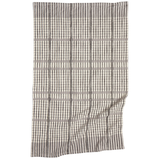 Now Designs Pewter Finley Check Dishtowels Set Of 2