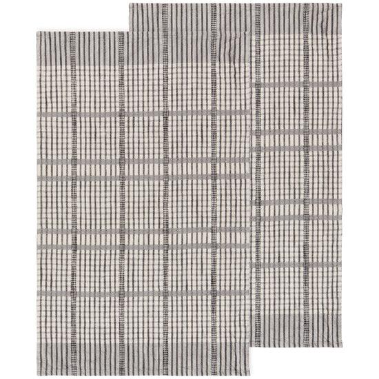 now designs Pewter Finley Check Dishtowels Set of 2