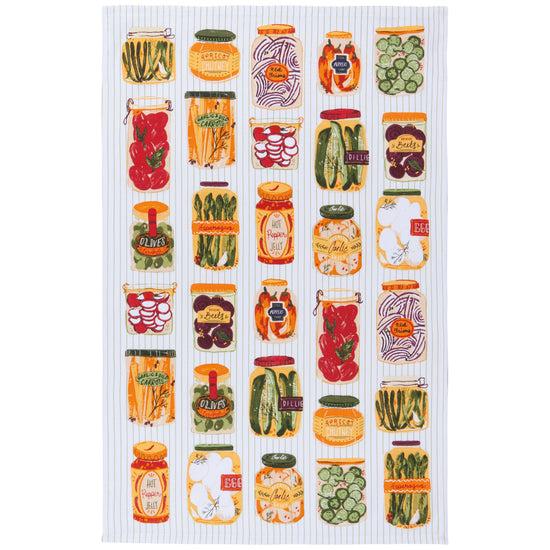 Now Designs Pickling Printed Cotton Dishtowels Set Of 2