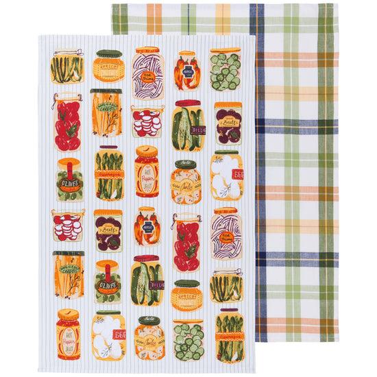 now designs Pickling Printed Cotton Dishtowels Set of 2