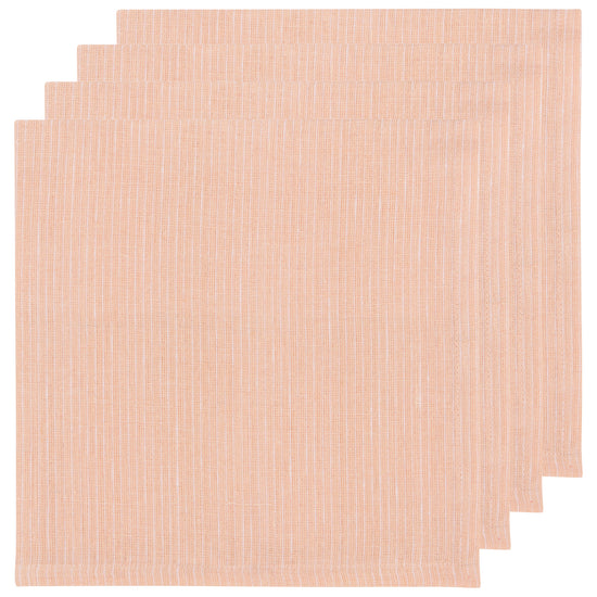 now designs Pinstripe Linen Napkins Nectar Pink Set of 4