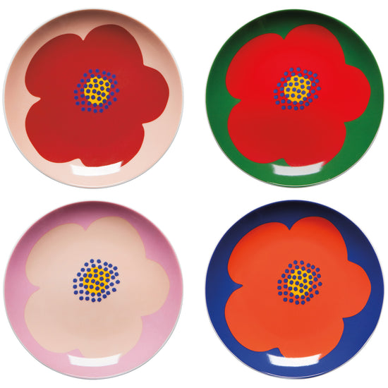 now designs Poppy Appetizer Plates Set of 4 Assorted