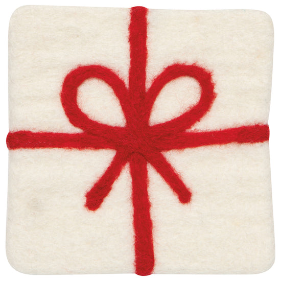 Now Designs Presents Christmas Felt Wool Coaster Set Of 4