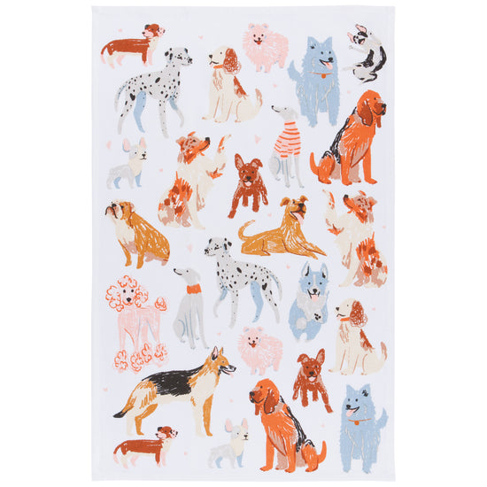 now designs Puppos Puppies Cotton Printed Dish Towel