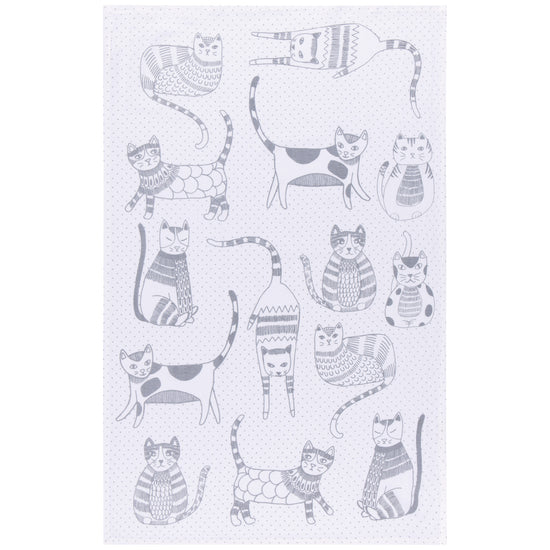 Now Designs Purr Party Cats Floursack Dish Towels Set Of 2