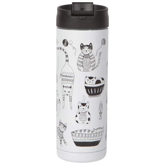 Now Designs Purr Party Cats Stainless Steel Travel Mug