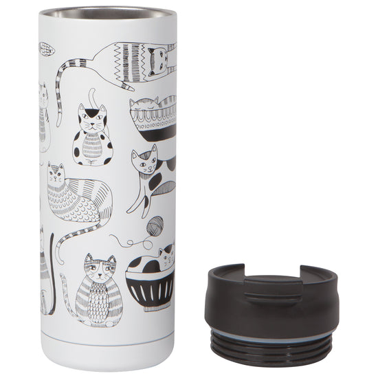 Now Designs Purr Party Cats Stainless Steel Travel Mug