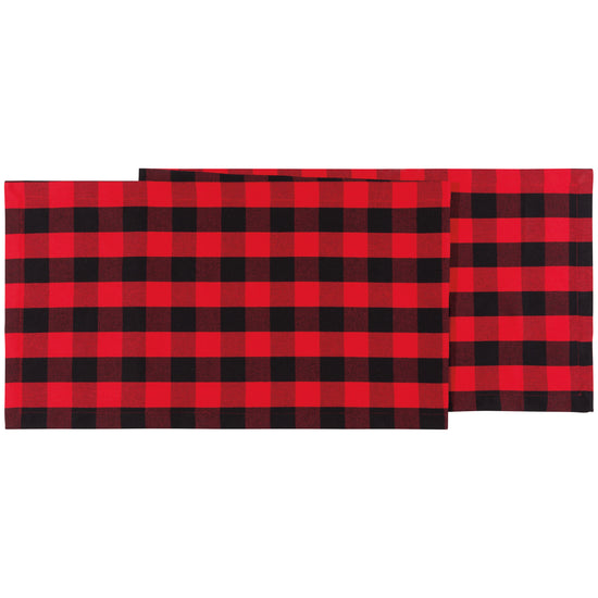 now designs Red Buffalo Check Second Spin Table Runner