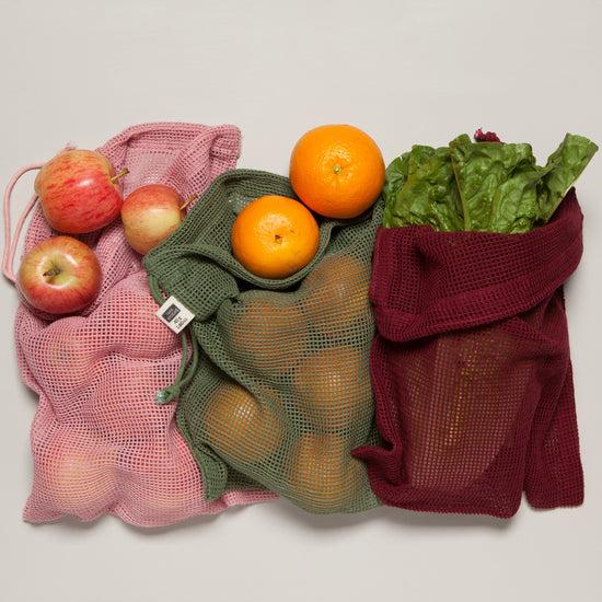 Now Designs Reusable Le Marche Produce Bags Blush Pink Set Of 3