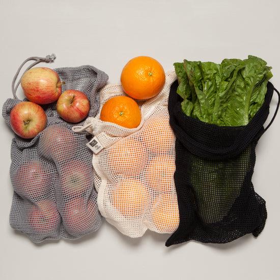Now Designs Reusable Le Marche Produce Bags Cloud Gray Set Of 3
