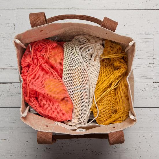 Now Designs Reusable Le Marche Produce Bags Coral Set Of 3