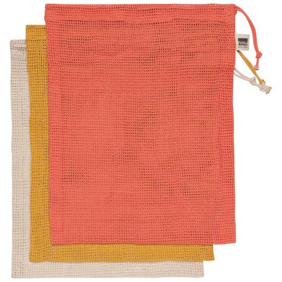 now designs Reusable Le Marche Produce Bags Coral Set of 3
