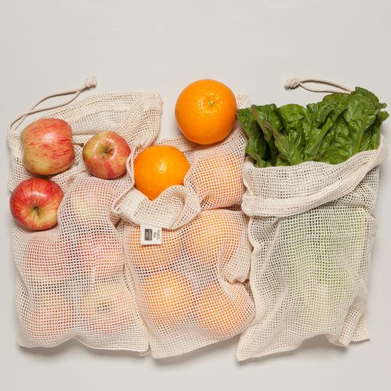Now Designs Reusable Le Marche Produce Bags Unbleached Natural Set Of K3