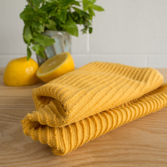 Now Designs Ripple Dishcloths Honey Yellow Set Of 2