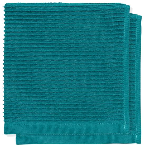 now designs Ripple Dishcloths Peacock Green Set of 2