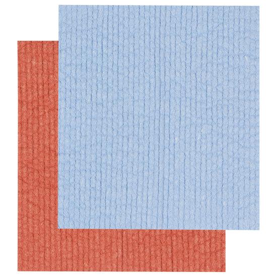 now designs Rust and Sky Blue Sponge Cloth Set of 2