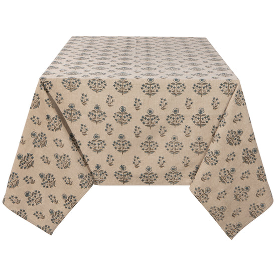 now designs Salvia Block Print Tablecloth 60 x 90 Inches
