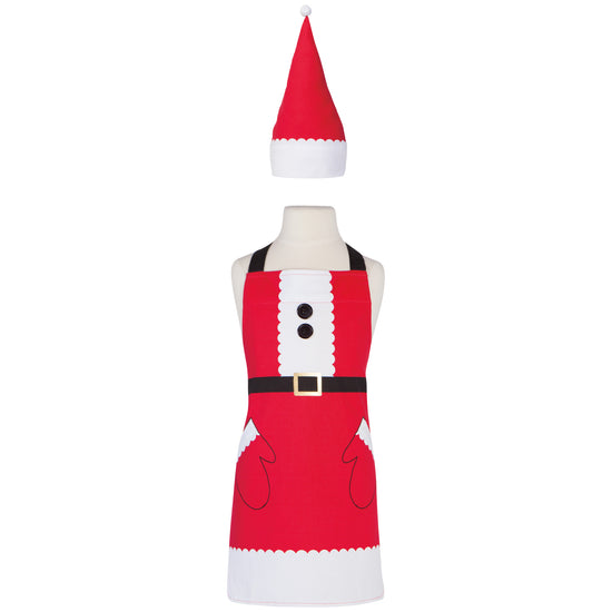 now designs Santa Christmas Kid's Apron and Hat Set