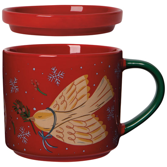 now designs Season's Tweetings Christmas Mug with Lid