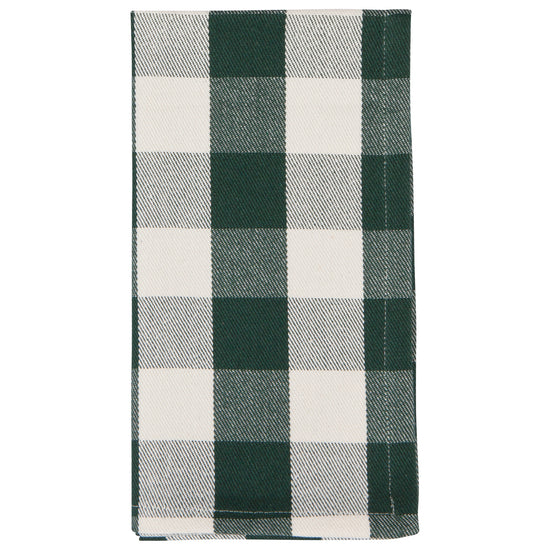 Now Designs Second Spin Buffalo Spruce Green Napkins Set Of 4