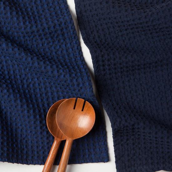 Now Designs Second Spin Navy Waffle Dishtowel Set Of 2