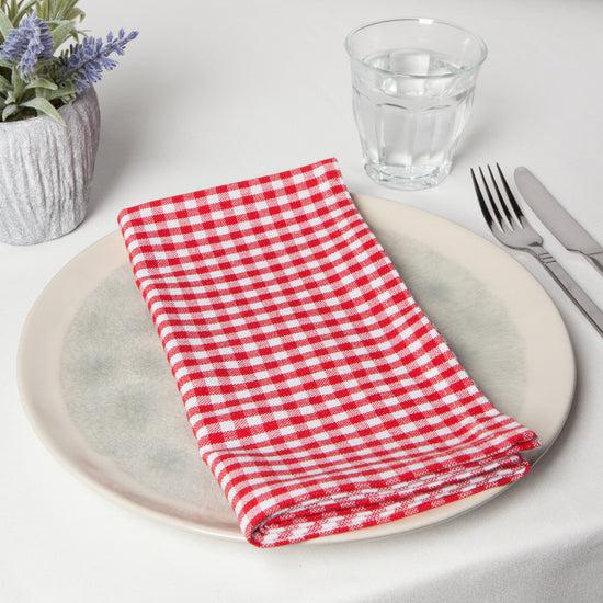 Now Designs Second Spin Red Gingham Napkins Set Of 4