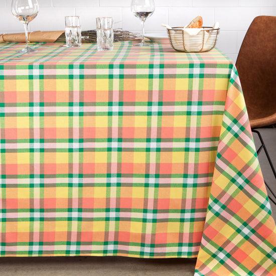 Now Designs Second Spin Tablecloth 120 Inch Plaid Meadow