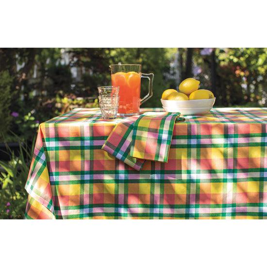 Now Designs Second Spin Tablecloth 120 Inch Plaid Meadow