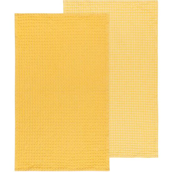 now designs Second Spin Yellow Waffle Dishtowel Set of 2