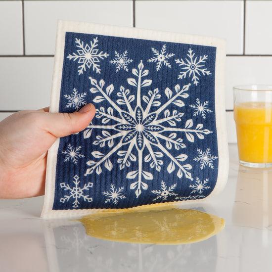 Now Designs Snowflake Ornament Swedish Sponge Cloth