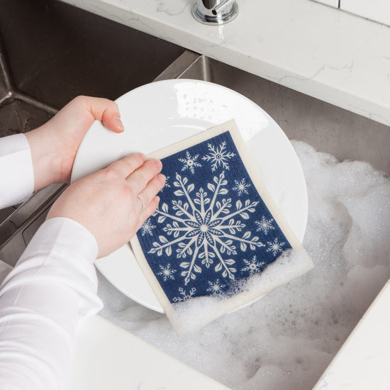 Now Designs Snowflake Ornament Swedish Sponge Cloth