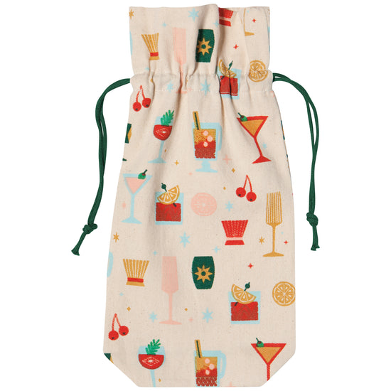Now Designs Spirits Bright Christmas Christmas Wine Bags Set Of 2
