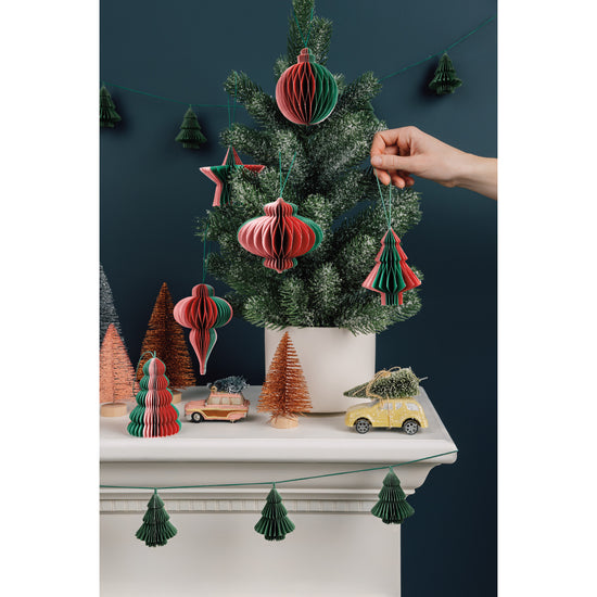 Now Designs Star Honeycomb Paper Christmas Tree Ornament