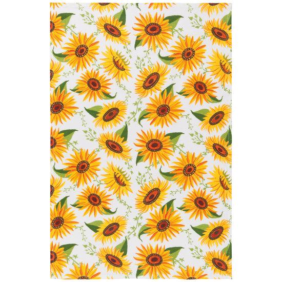 Now Designs Sunflower Splendor Bakers Floursack Dishtowels Set Of 3