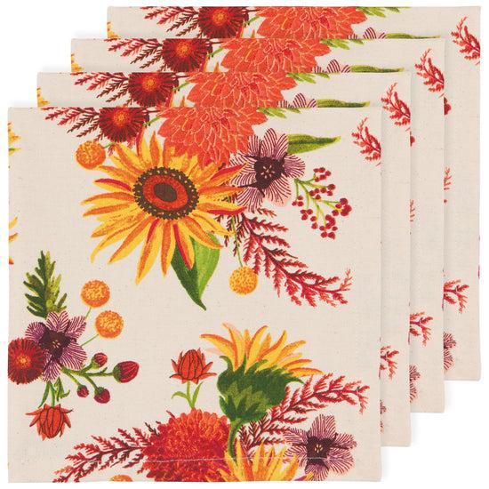 now designs Sunflower Splendor Printed Napkins Set of 4