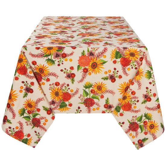 now designs Sunflower Splendor Printed Tablecloth 60 x 90 Inches