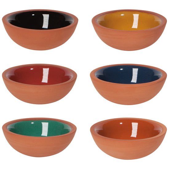 now designs Terrcotta Pinch Bowl Kaleidoscope Set of 6