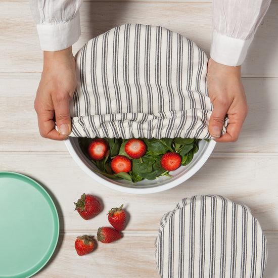Now Designs Ticking Stripe Save It Bowl Covers Set Of 2
