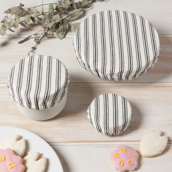 Now Designs Ticking Stripe Save It Mini Bowl Cover Set Of 3