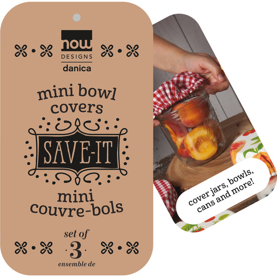 Now Designs Ticking Stripe Save It Mini Bowl Cover Set Of 3