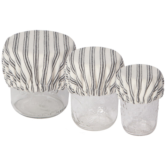 now designs Ticking Stripe Save It Mini Bowl Cover Set of 3