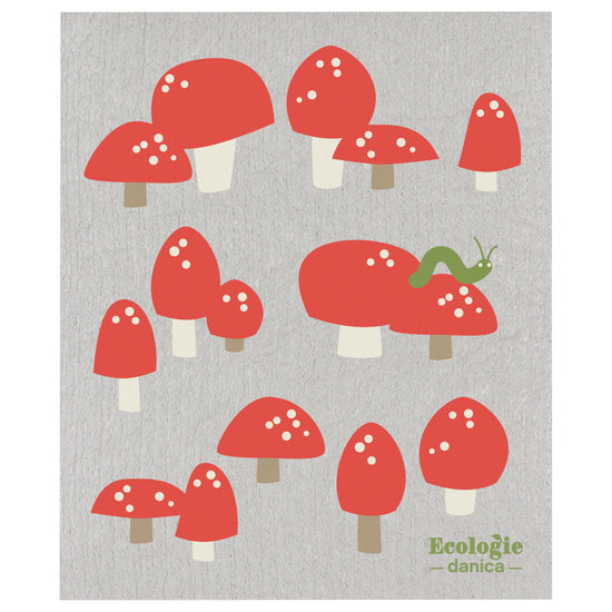 now designs Totally Toadstools Swedish Sponge Cloth