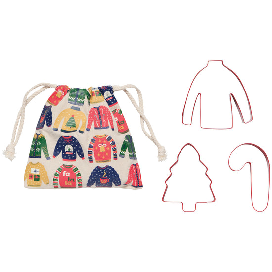 now designs Ugly Christmas Sweater Cookie Cutter Set of 3