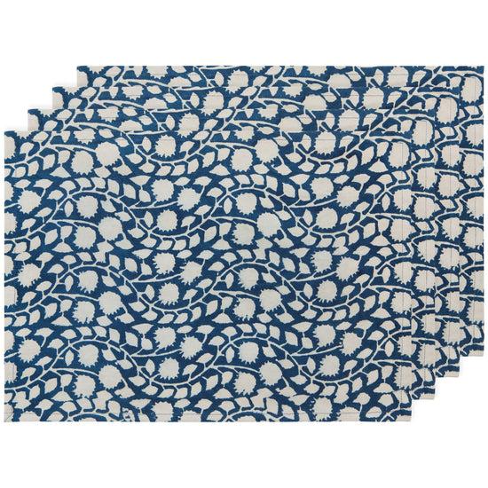 now designs Vinebloom Block Print Placemats Set of 4
