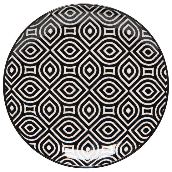 now designs White Geo Stamped Appetizer Plate 6 inch