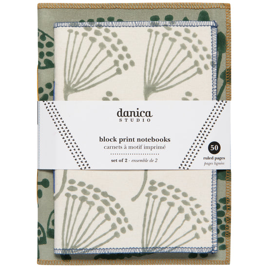 Now Designs Wildgrove Block Print Notebooks Set Of 2